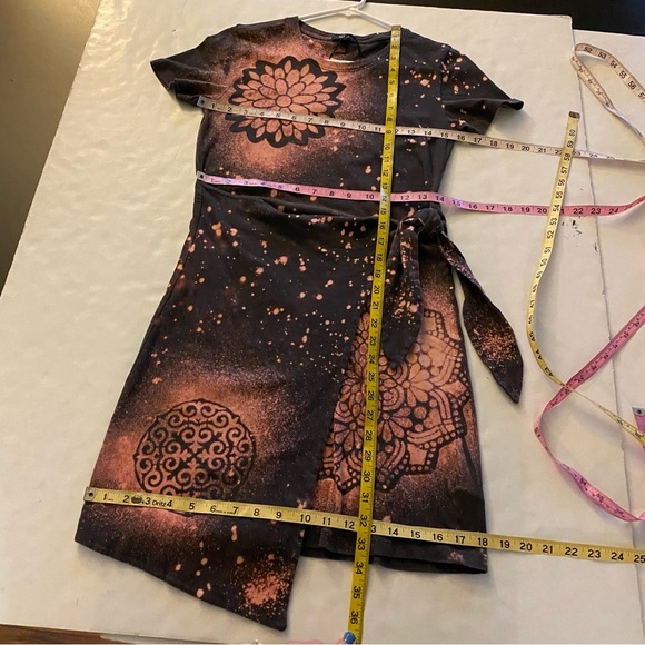 Rails Tie Front Edie Jersey Dress Womens Size XS Upcycled Floral Mandala Casual - Picture 13 of 15